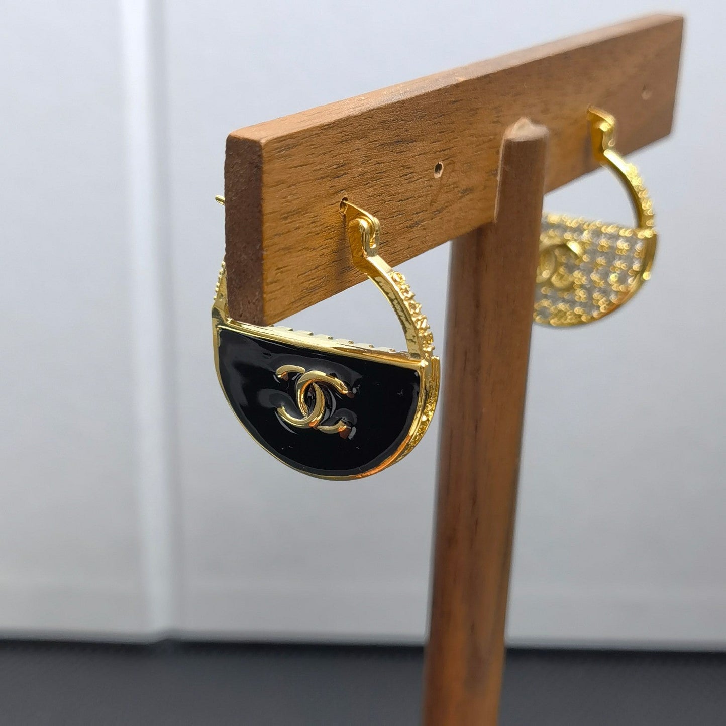 Pendientes de aro de diamante de nueva moda