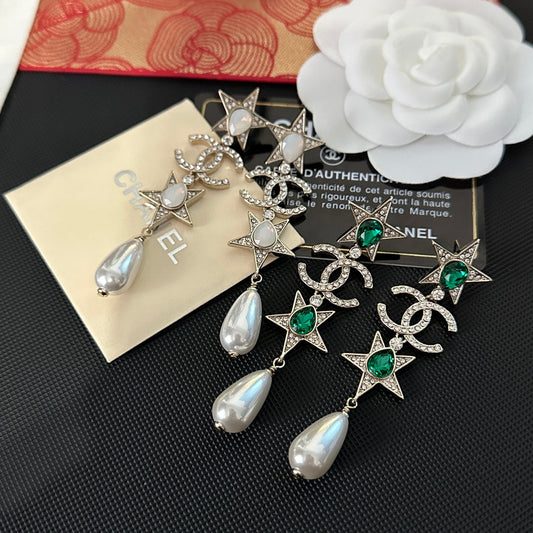 Boucles d'oreilles élégantes en pierres précieuses de première qualité