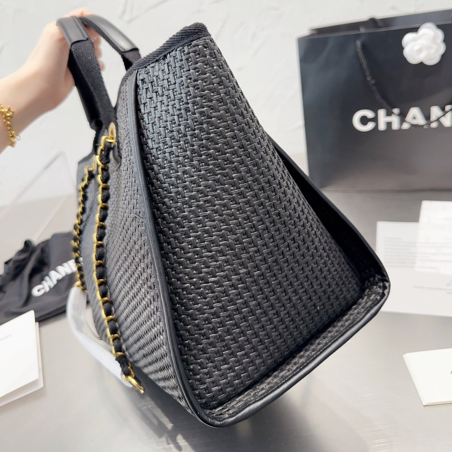 Bolso de paja de moda para compras
