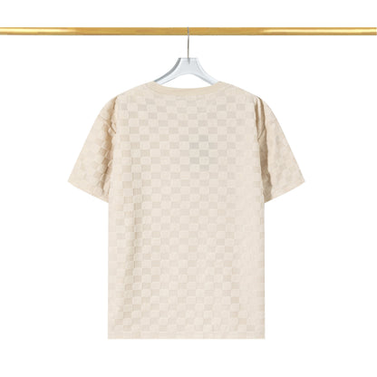 Camiseta de algodón con forro polar a cuadros