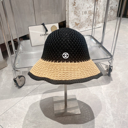 Chapeau bob en paille tendance