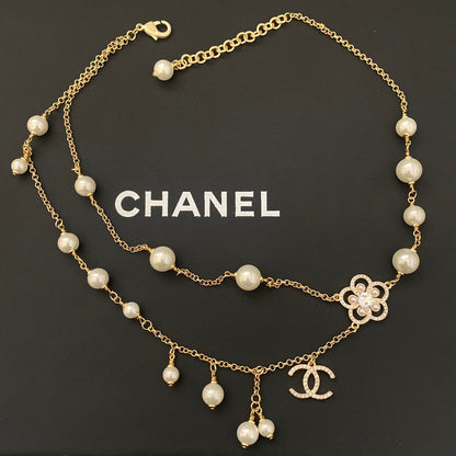 Collier double couche Camellia Pearl