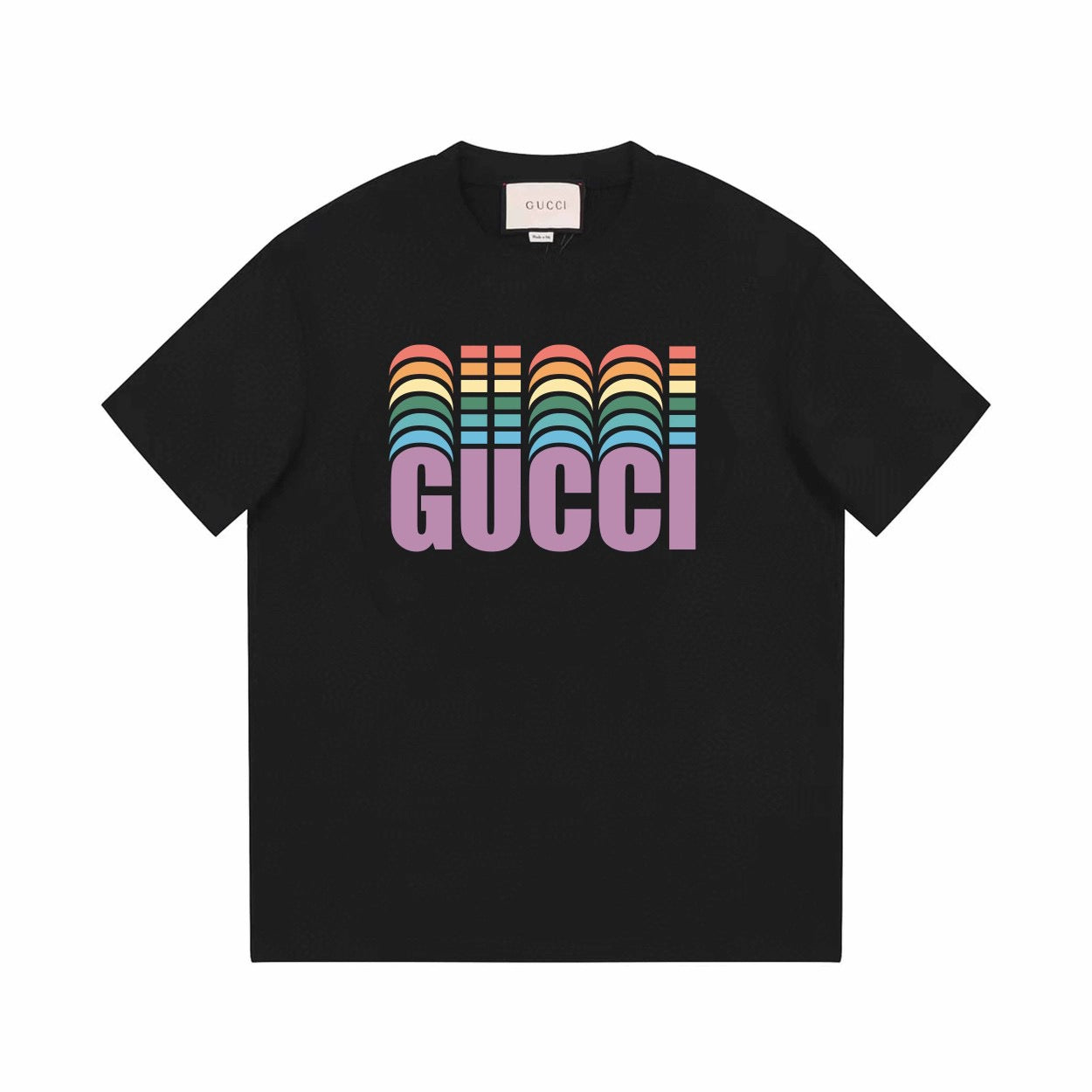 Camiseta con estampado de arcoíris