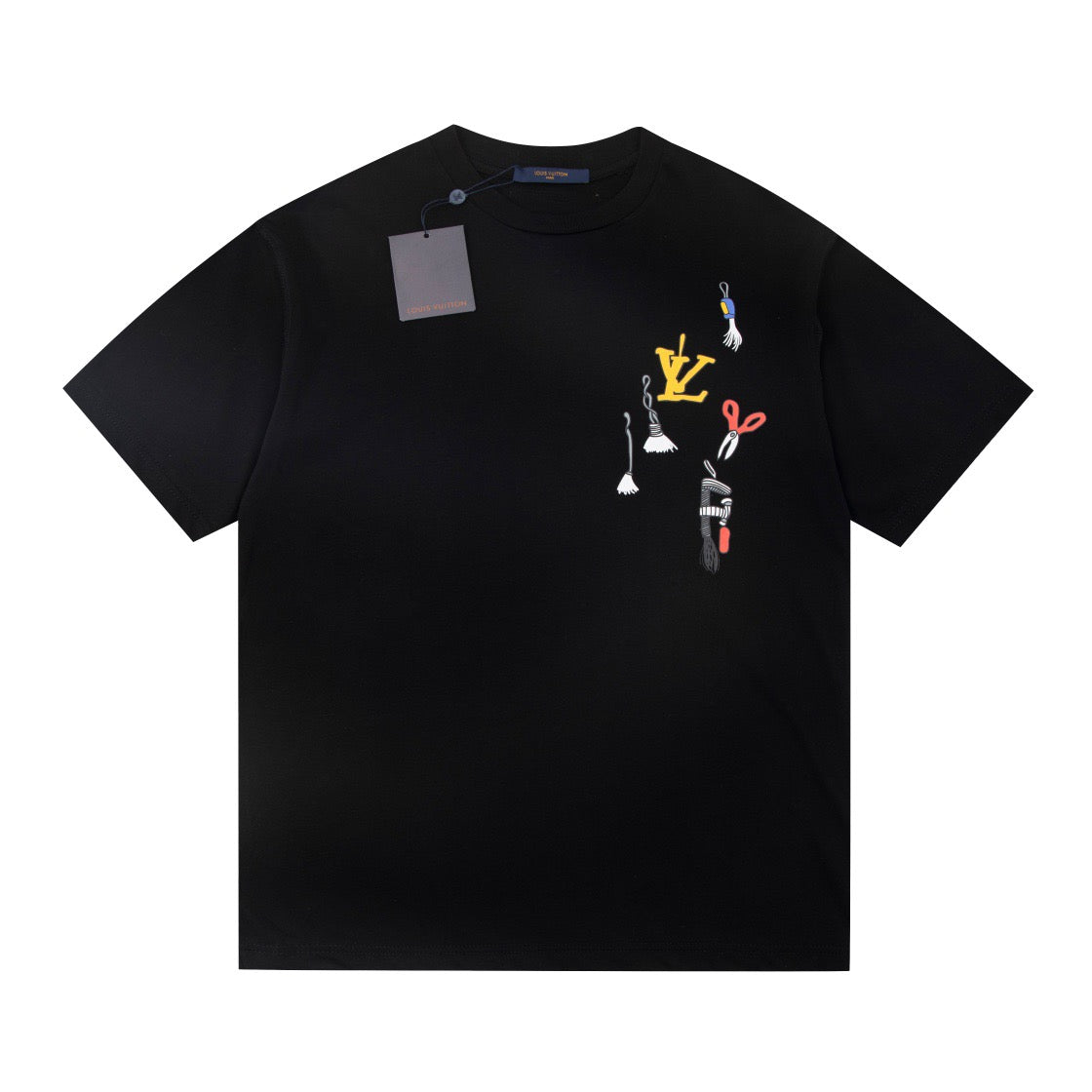 Camiseta con estampado de herramientas