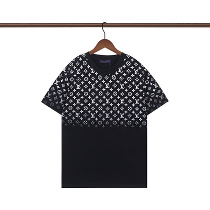 T-shirt à imprimé lettres dégradées