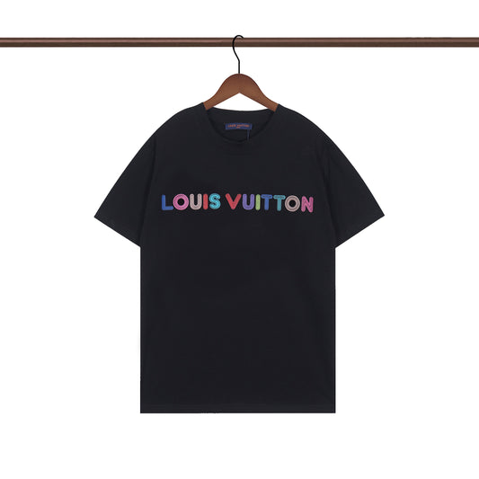 T-shirt à imprimé lettres irrégulier