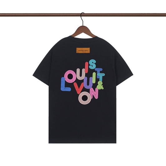 T-shirt à imprimé lettres irrégulier