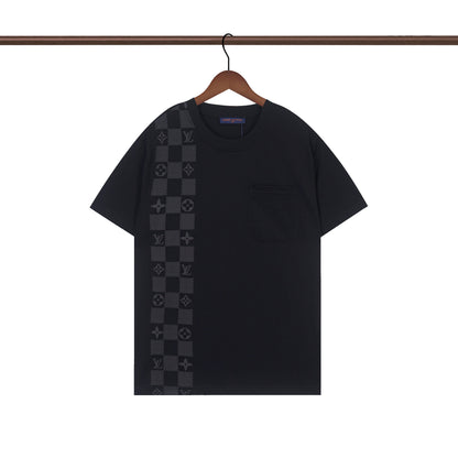 T-shirt asymétrique à carreaux pour femme