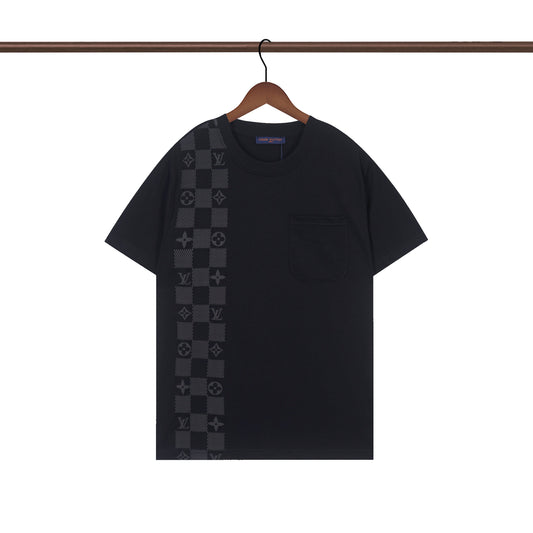 T-shirt asymétrique à carreaux pour femme