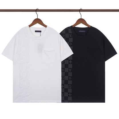 T-shirt asymétrique à carreaux pour femme
