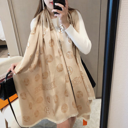 Écharpe jacquard en Tencel et coton de qualité supérieure