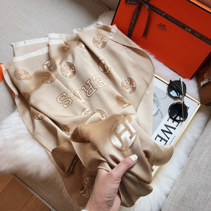 Écharpe jacquard en Tencel et coton de qualité supérieure