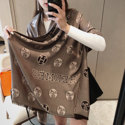 Écharpe jacquard en Tencel et coton de qualité supérieure