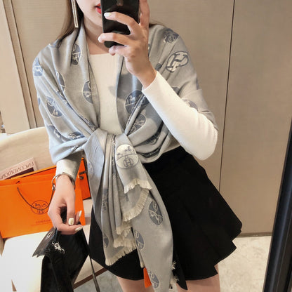 Écharpe jacquard en Tencel et coton de qualité supérieure