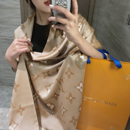 Écharpe jacquard L Premium en tencel de coton