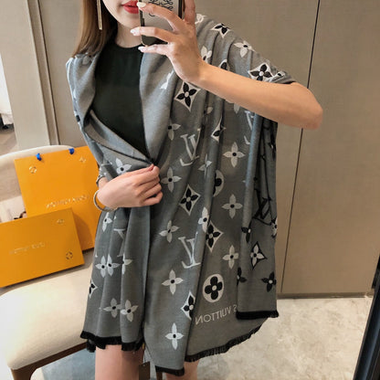 Écharpe jacquard L Premium en tencel de coton