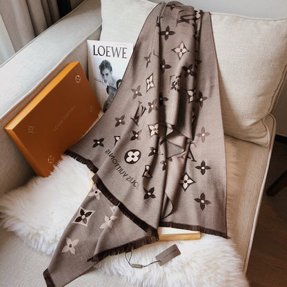 Écharpe jacquard L Premium en tencel de coton