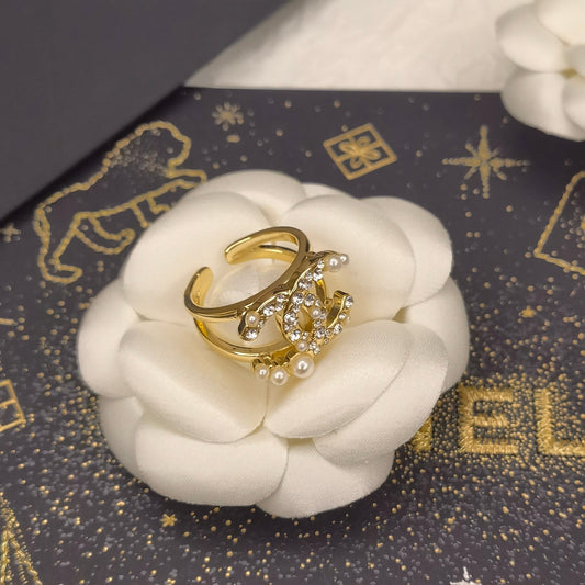 Bague ouverte Perle Tendance