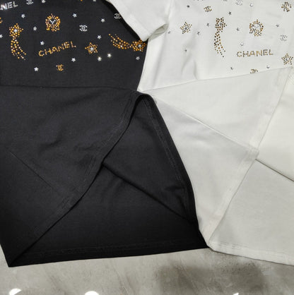 Camisetas con mangas de pedrería