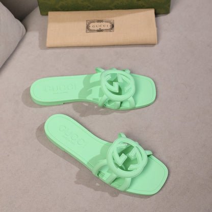 Pantuflas Interlocking Double G para mujer