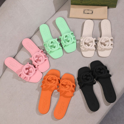 Pantuflas Interlocking Double G para mujer