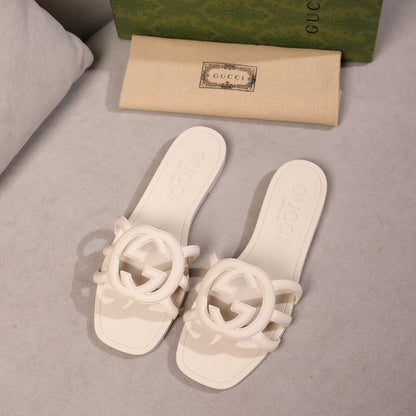 Pantuflas Interlocking Double G para mujer