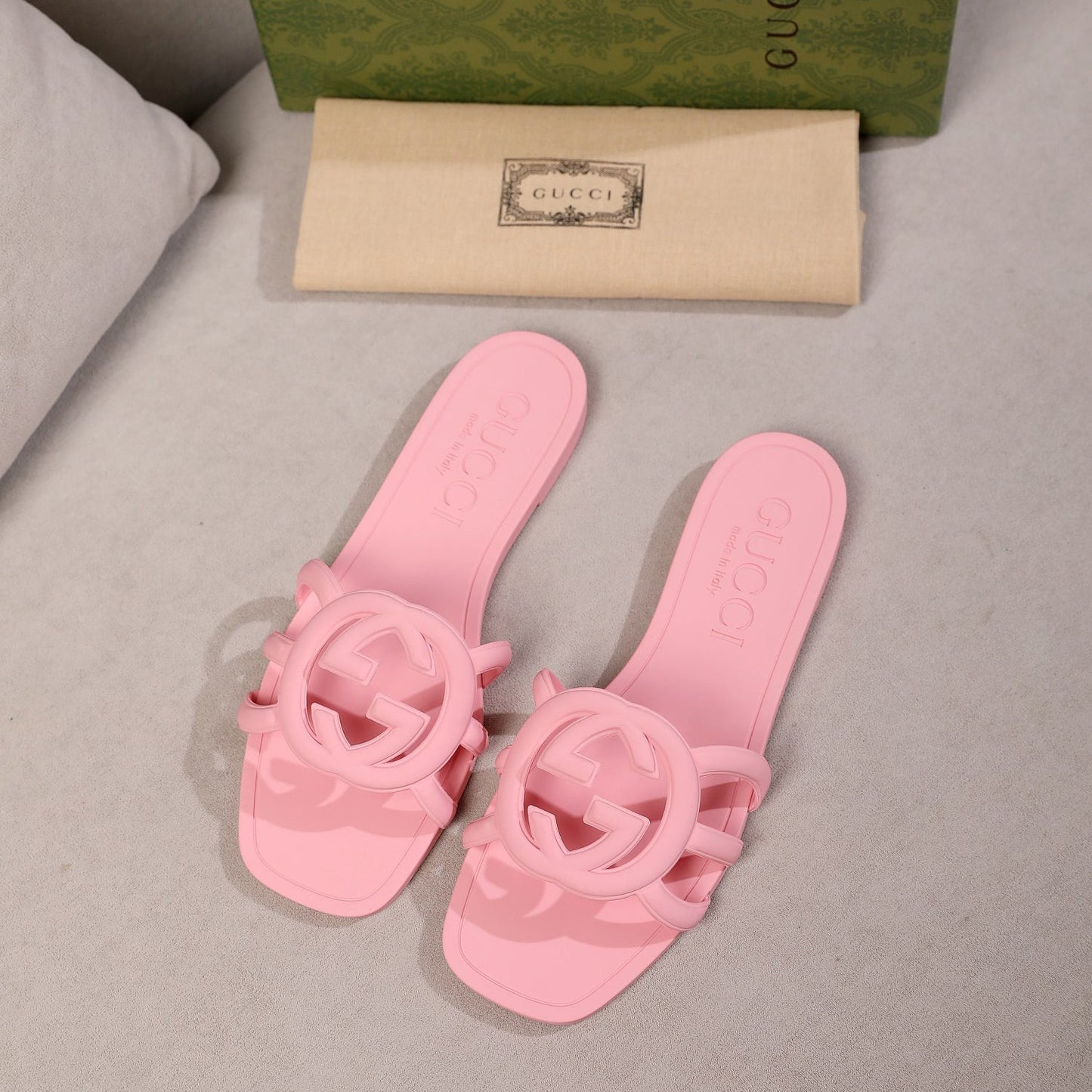 Pantuflas Interlocking Double G para mujer