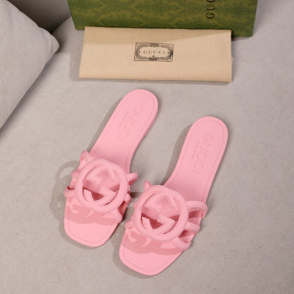 Pantuflas Interlocking Double G para mujer