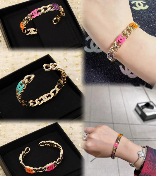 Bracelet ouvert à la mode cinq couleurs