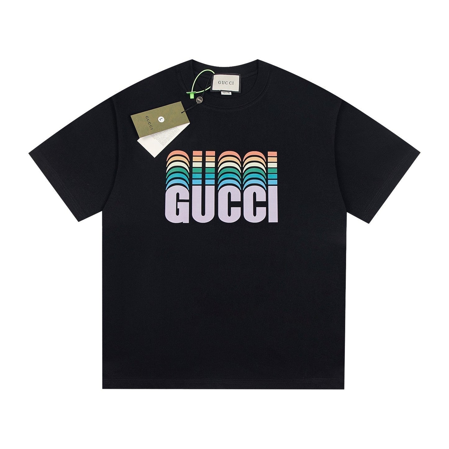 Camiseta con estampado arcoíris