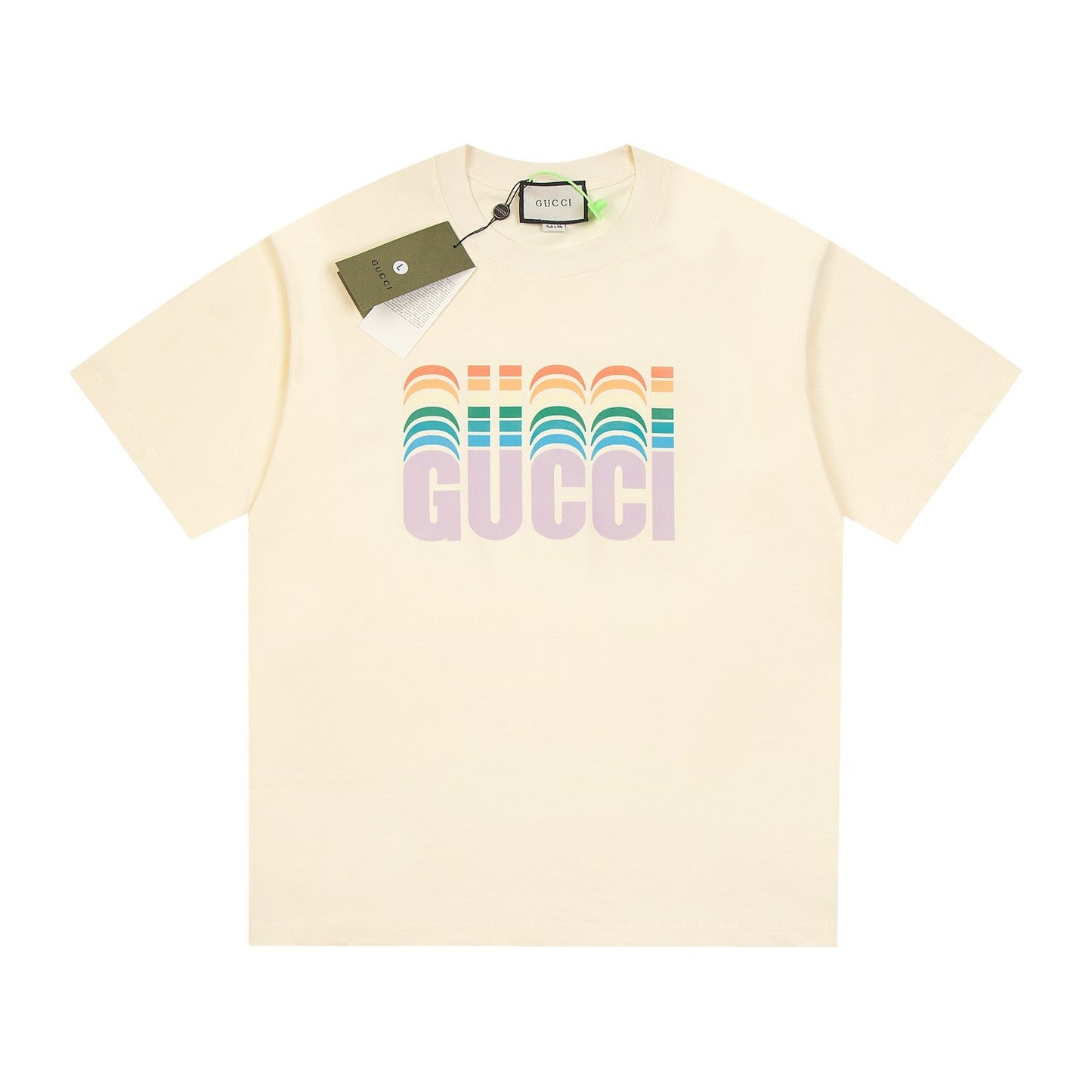 Camiseta con estampado arcoíris
