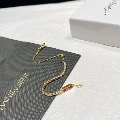 Bracelet logo strass mode