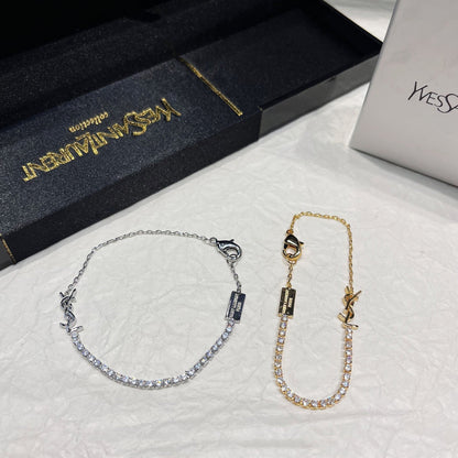 Bracelet logo strass mode