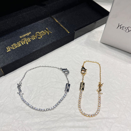 Bracelet logo strass mode