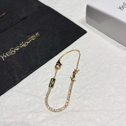 Bracelet logo strass mode