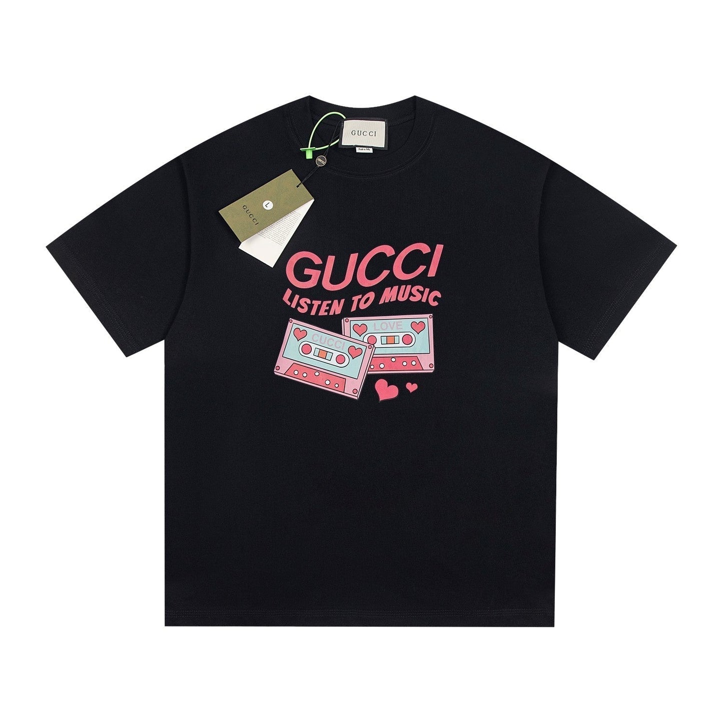 Camiseta con estampado de disco