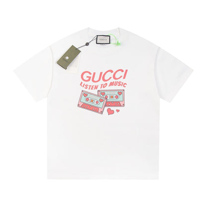 Camiseta con estampado de disco