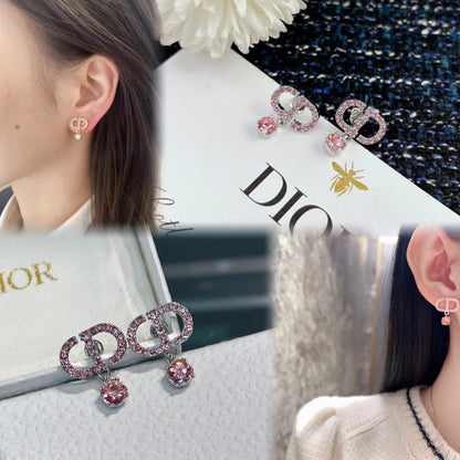 Boucles d'oreilles tendance en strass brillants