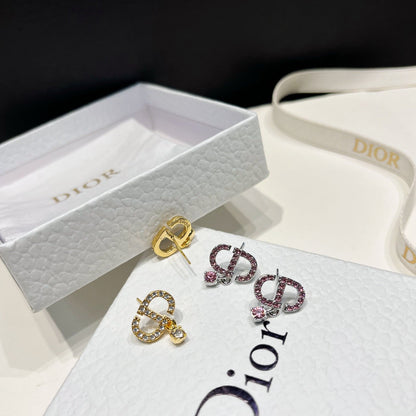 Boucles d'oreilles tendance en strass brillants