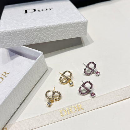 Boucles d'oreilles tendance en strass brillants