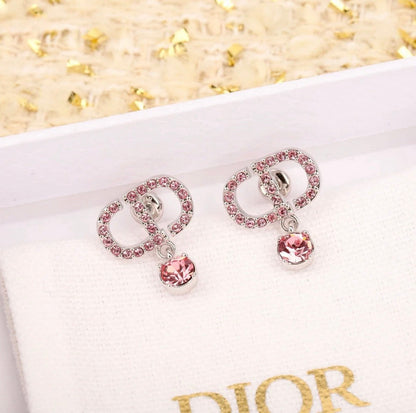 Boucles d'oreilles tendance en strass brillants