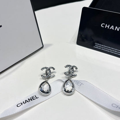 Pendientes de cristal con colgante de temperamento