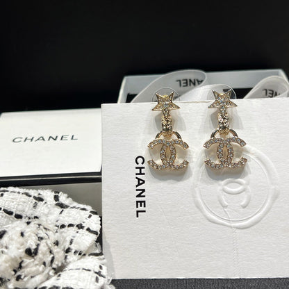 Pendientes Colgantes Estrellas de Diamantes