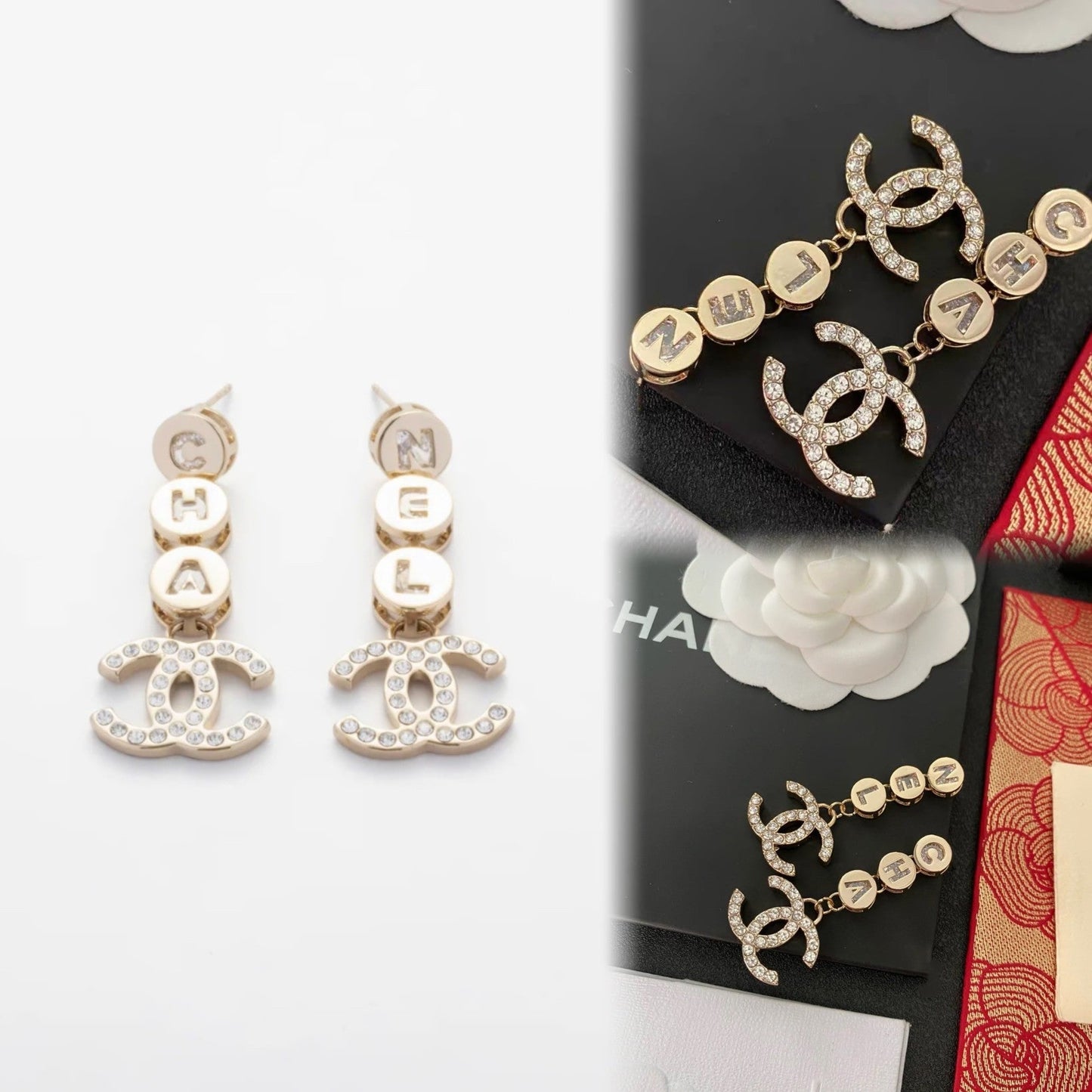 Pendientes de moda con inicial