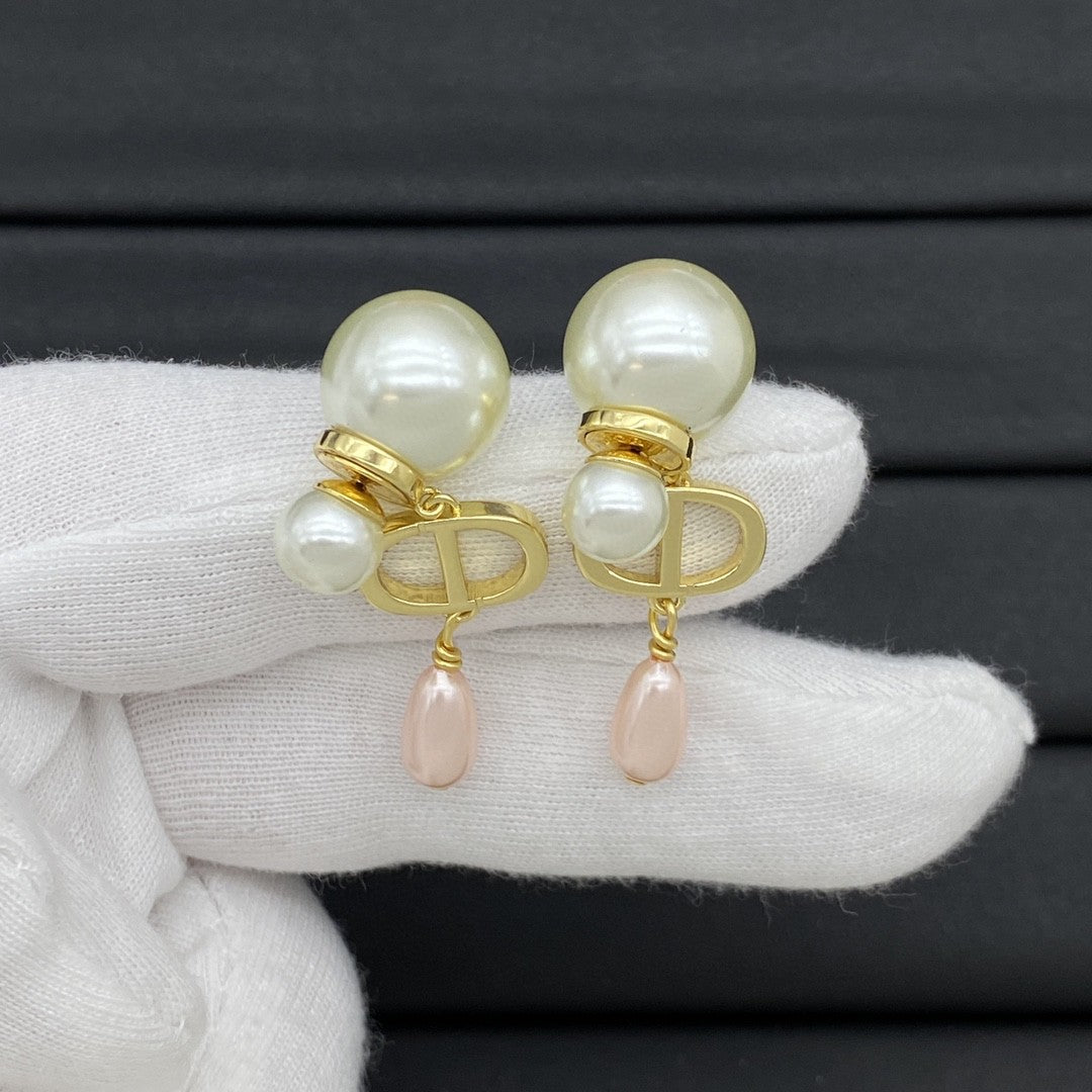 Pendientes Colgantes Perla Gota de Agua