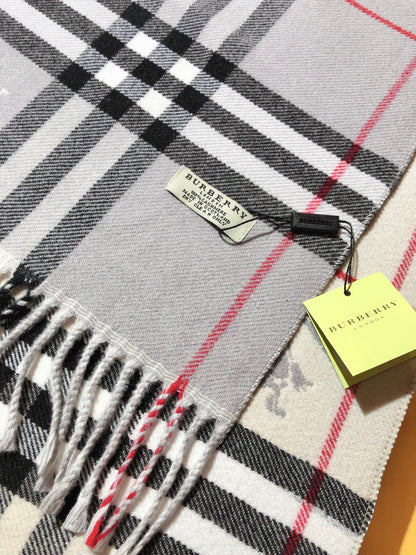 Bufanda de Cachemira Estampada con Cuadros Vintage