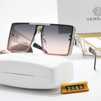 Gafas de sol HD cuadradas metálicas de gran tamaño, nueva moda 2026