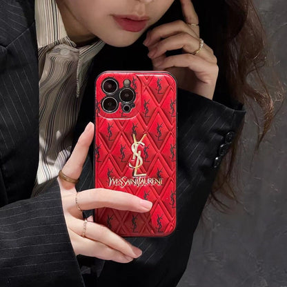 Estuche con letras retro de patrón completo