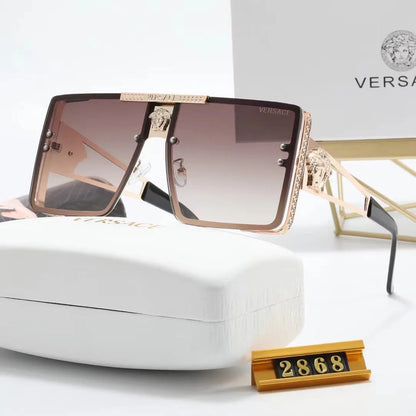 Gafas de sol HD cuadradas metálicas de gran tamaño, nueva moda 2026