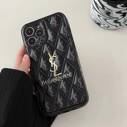 Estuche con letras retro de patrón completo